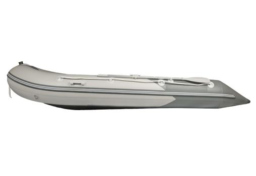 Inflatable boat shot isolated on white background