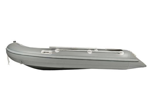 Inflatable boat shot isolated on white background