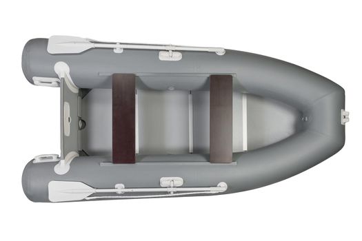Inflatable boat shot isolated on white background