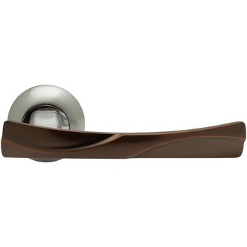 Classic door handle side view isolated on white