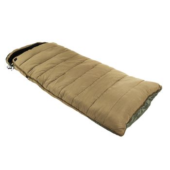 Warm sleeping bag isolated on white baground