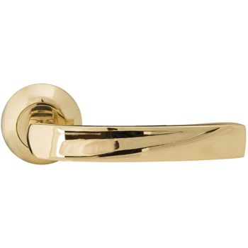 Classic door handle side view isolated on white