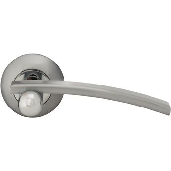 Classic door handle side view isolated on white