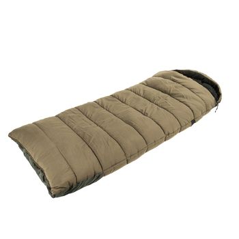 Warm sleeping bag isolated on white baground