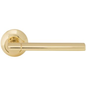 Classic door handle side view isolated on white