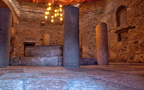 View of the Ancient interior of Basilica of Aquileia, it's a UNESCO world heritage site. Italy