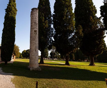 View of the Roman ruins of Aquileia, Italy