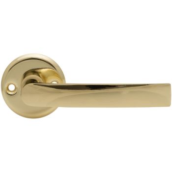 Classic door handle side view isolated on white