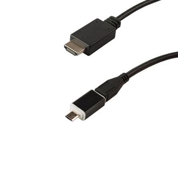 Closeup shot of HDMI cable isolated on white