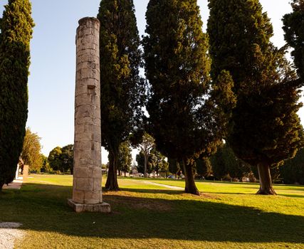 View of the Roman ruins of Aquileia, Italy