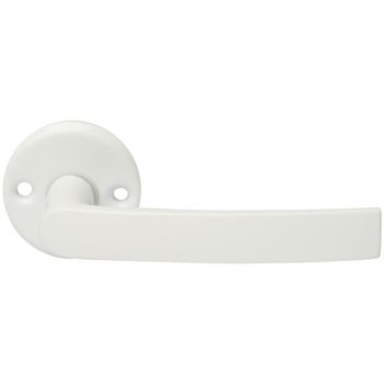 Simple white door handle isolated on plain background