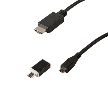 Closeup shot of HDMI cable isolated on white