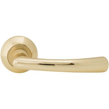 Classic door handle side view isolated on white