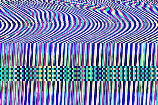 TV Glitch psychedelic Noise background Old VHS screen error Digital pixel noise abstract design Computer bug. Television signal fail. Technical problem in Grunge style.