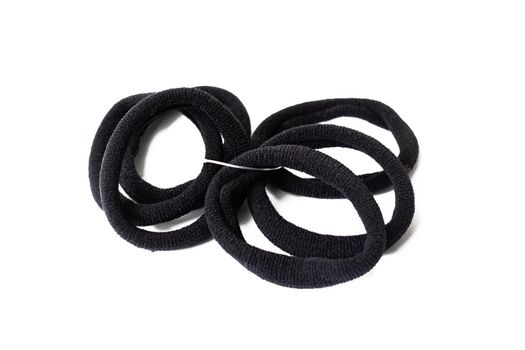 Set of rubber bands for hair isolated on a white background