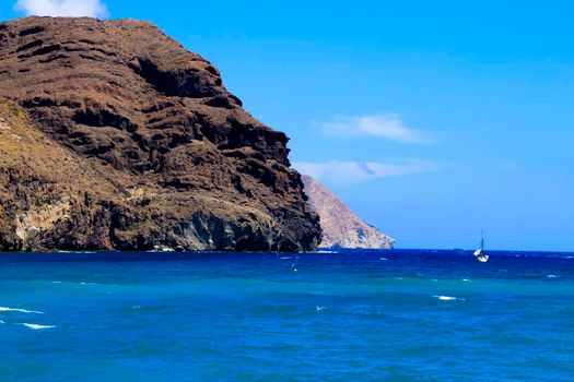 Beautiful seascape of Las Negras beach in Cabo de Gata-Nijar natural park in Almeria province, Spain