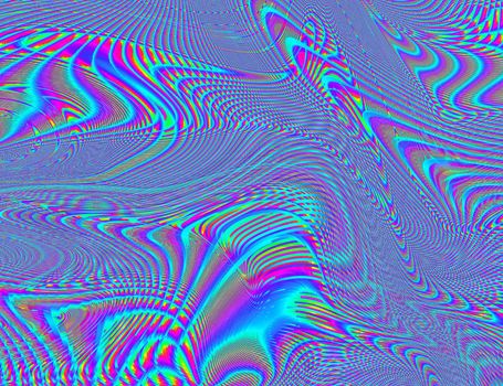 Psychedelic Rainbow Background LSD Colorful Wallpaper. Abstract Hypnotic Illusion. Hippie Retro Texture.