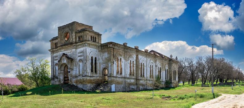 Abandoned catholic church of the Holy Trinity in Lymanske village, Odessa region, Ukraine