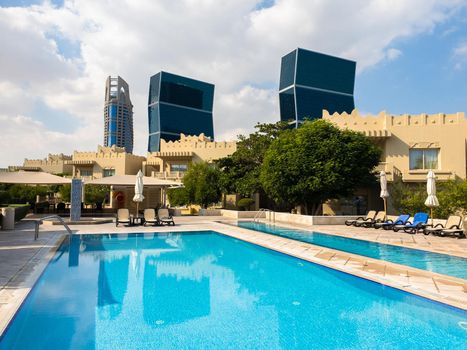 Doha, Qatar - Nov 19. 2019 Grand Hyatt is Hyatt Hotels Corporation - an American multinational hospitality company