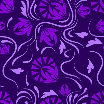 Floral pattern with flowers and leaves  Fantasy flowers Abstract Floral geometric fantasy 