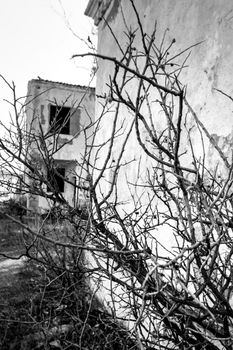 Remains of abandoned buildings of the gold mines of Rodalquilar village in Almeria province, Andalusia community, Spain.