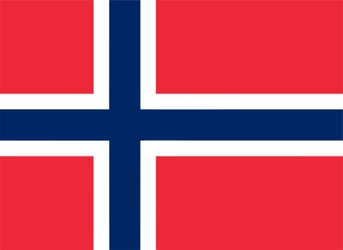 the Norwegian national flag of Norway, Europe