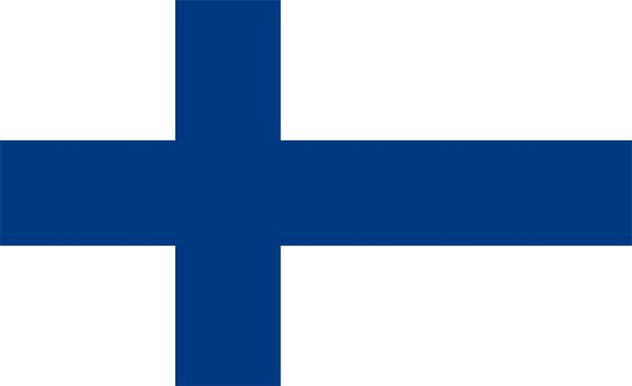 the Finnish national flag of Finland, Europe