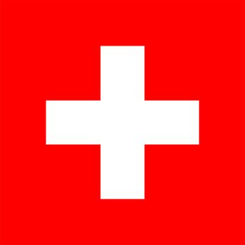 the Swiss national flag of Switzerland, Europe