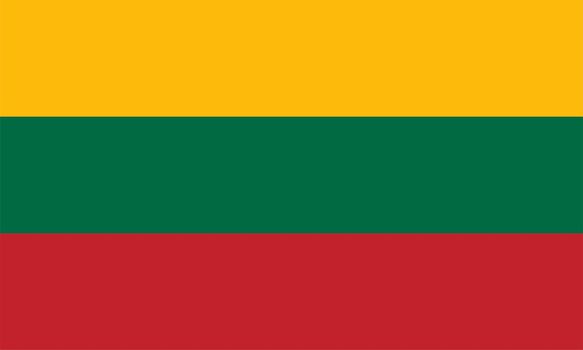 the Lithuanian national flag of Lithuania, Europe