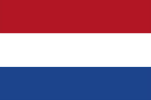 the Dutch national flag of Netherlands, Europe