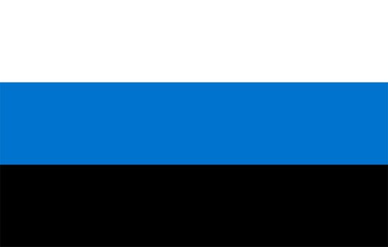 the Estonian national flag of Estonia, Europe