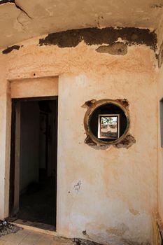 Remains of abandoned buildings of the gold mines of Rodalquilar village in Almeria province, Andalusia community, Spain.