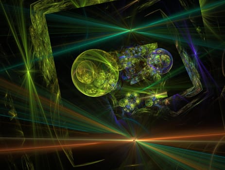 Imaginatory lush fractal texture image abstract background