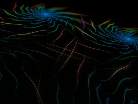 Imaginatory lush fractal texture image abstract background