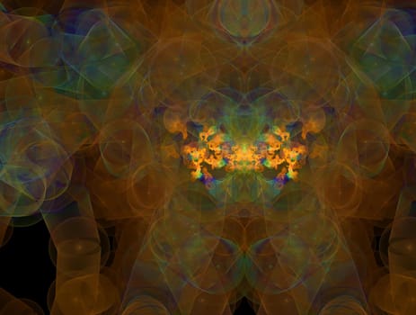 Imaginatory lush fractal texture image abstract background