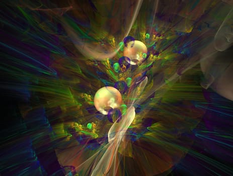 Imaginatory lush fractal texture image abstract background
