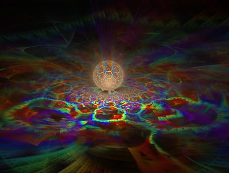 Imaginatory lush fractal texture image abstract background