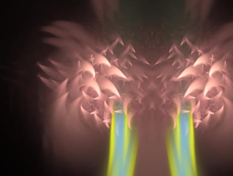 Imaginatory lush fractal texture image abstract background
