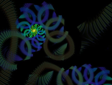 Imaginatory lush fractal texture image abstract background