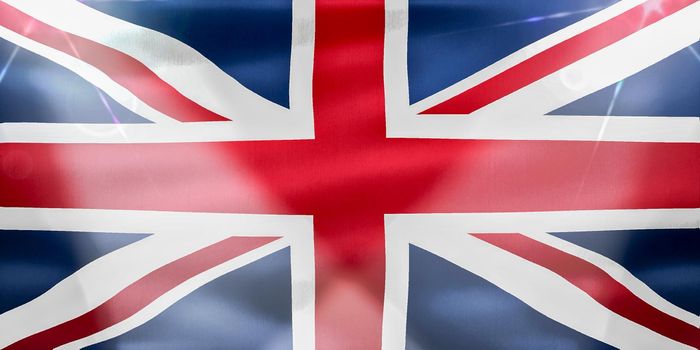 United Kingdom flag - realistic waving fabric flag