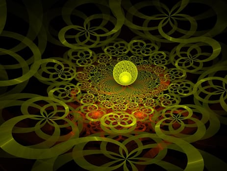 Imaginatory lush fractal texture image abstract background