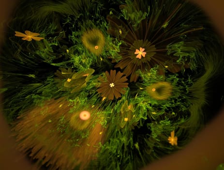 Imaginatory lush fractal texture image abstract background