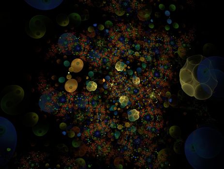 Imaginatory lush fractal texture image abstract background