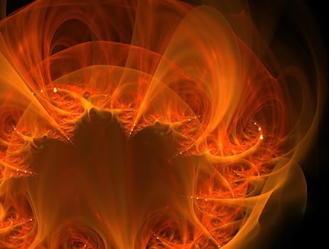 Imaginatory lush fractal texture image abstract background