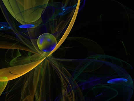 Imaginatory lush fractal texture image abstract background