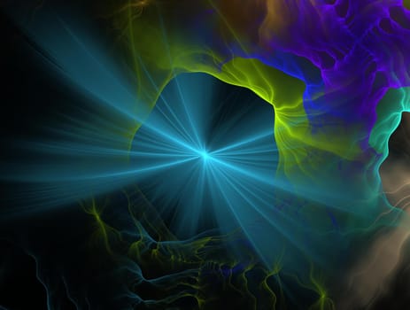 Imaginatory lush fractal texture image abstract background