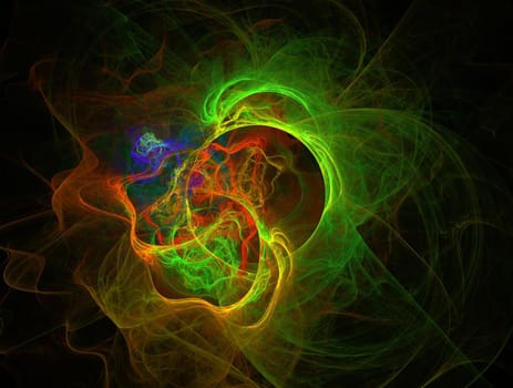 Imaginatory lush fractal texture image abstract background