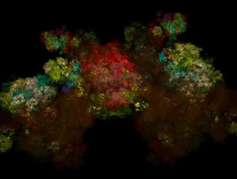 Imaginatory lush fractal texture image abstract background