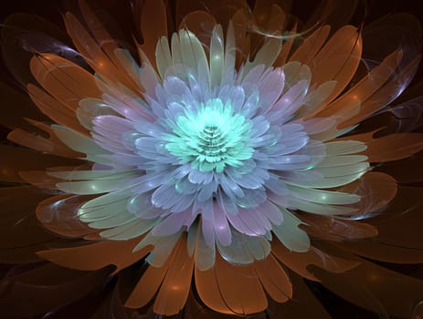 Imaginatory lush fractal texture image abstract background
