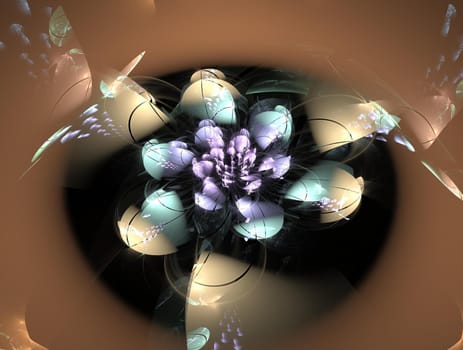 Imaginatory lush fractal texture image abstract background